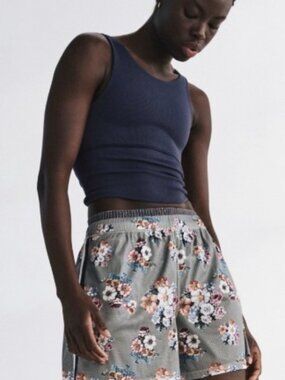 Free People FP Movement "When in Venice" printed mesh shorts SP, NWOT